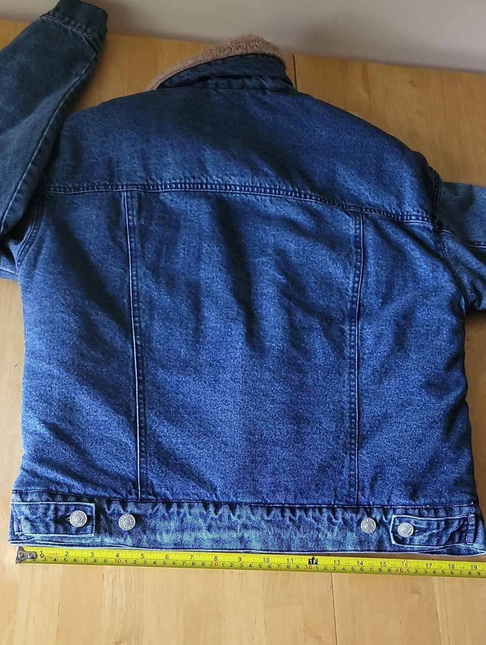 Anthropologie Pilcro Sherpa-Trimmed Denim Jacket Size S $148 NWOT - Picture 12 of 14